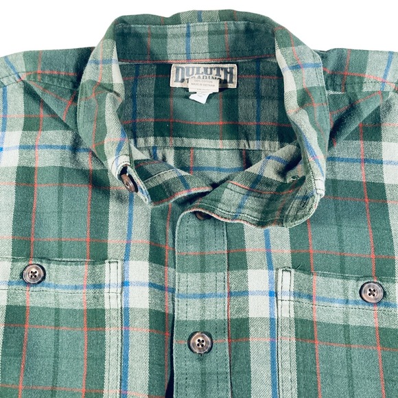 Duluth Pack Other - Duluth Trading Mens Green Plaid Long Sleeve Flannel Gorpcore Shirt Size Medium